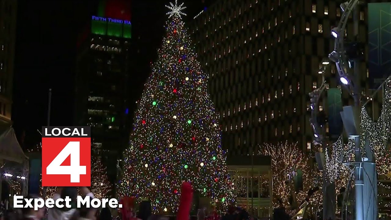 Watch: 2025 Detroit tree lighting at Campus Martius