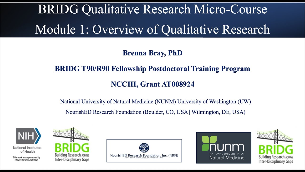 Qualitative Analyisis Microcourse - Module 1