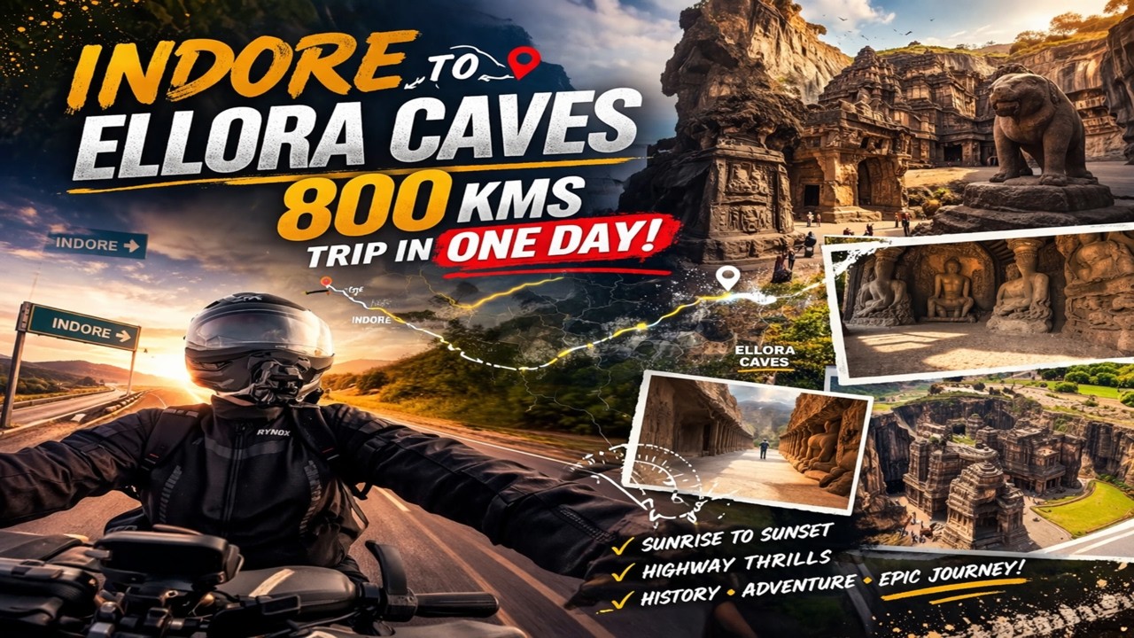 Can You Ride 800 KM in One Day? Round Trip 😳 Indore to Ellora Caves