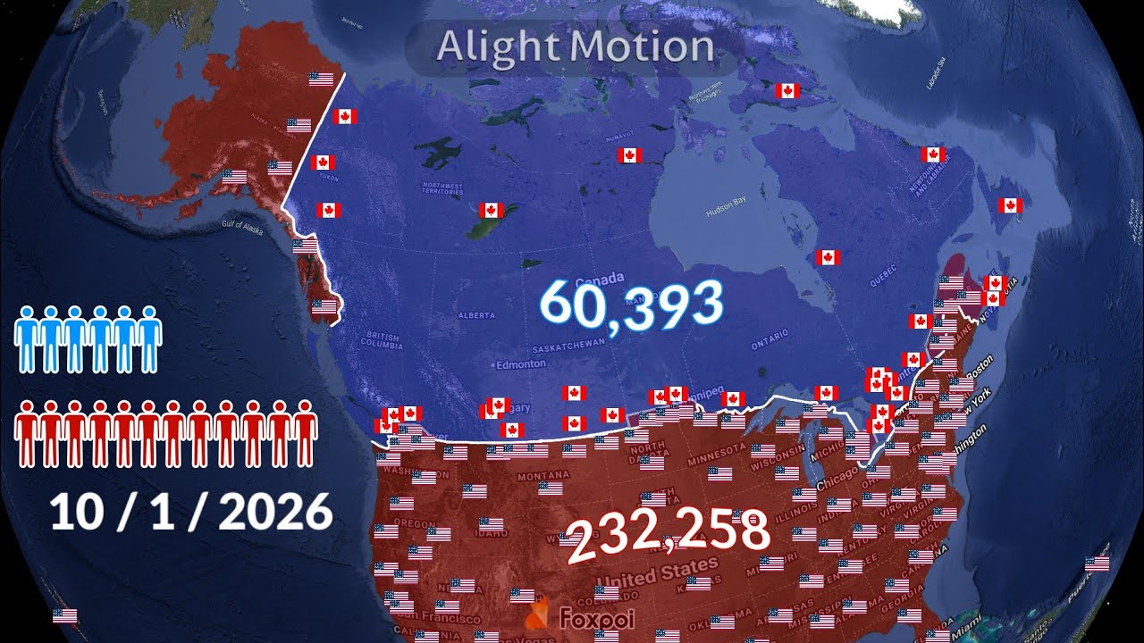 United States vs Canada using Google Earth (Only Fiction!!!)