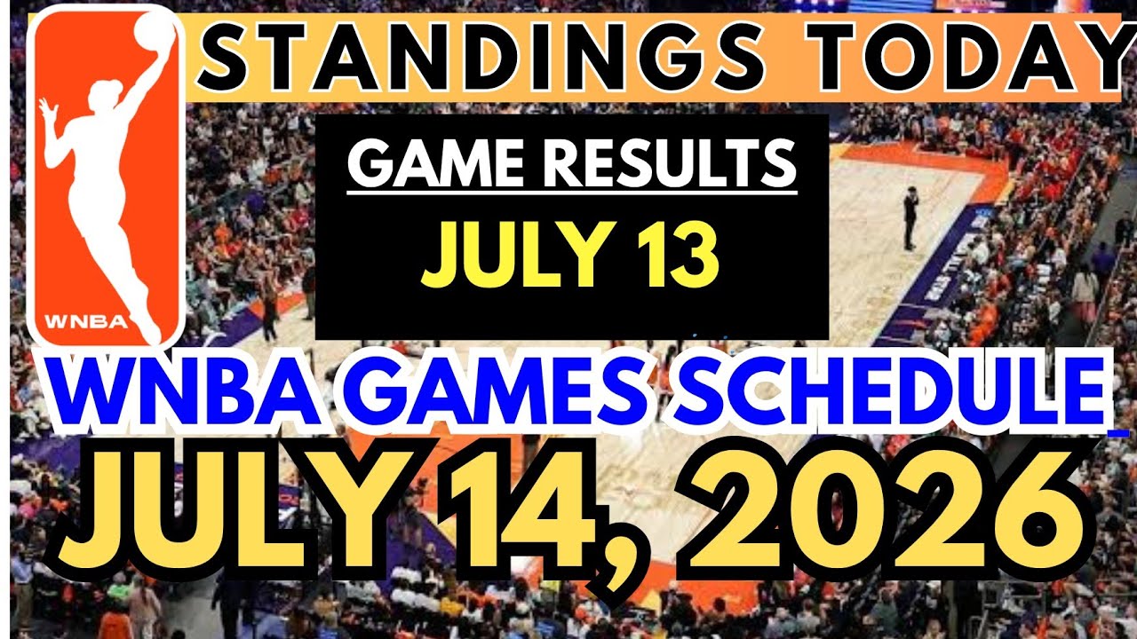 WNBA STANDINGS TODAY as of JULY 13, 2026 | NBA SCHEDULE JULY 14, 2026 #wnba #wnba2026 #caitlinclark