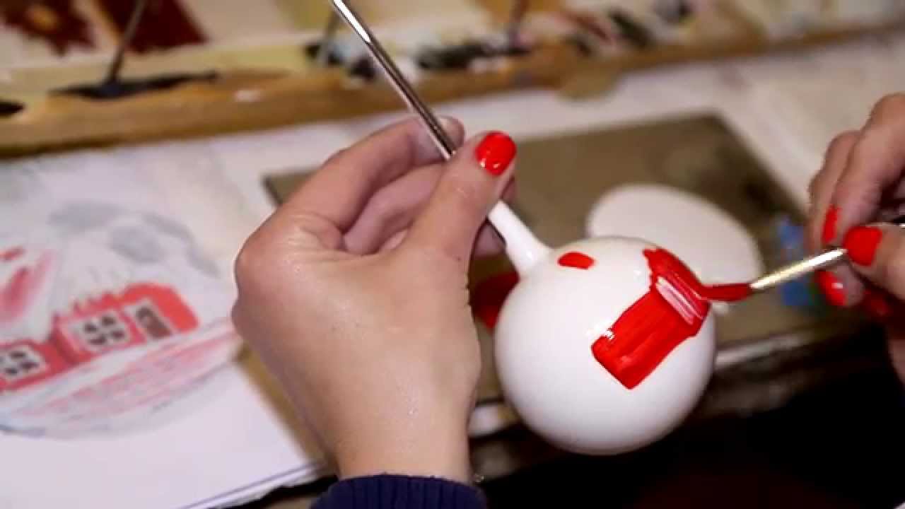 Bombki choinkowe - Hand Made Christmas balls - Chatki na białym