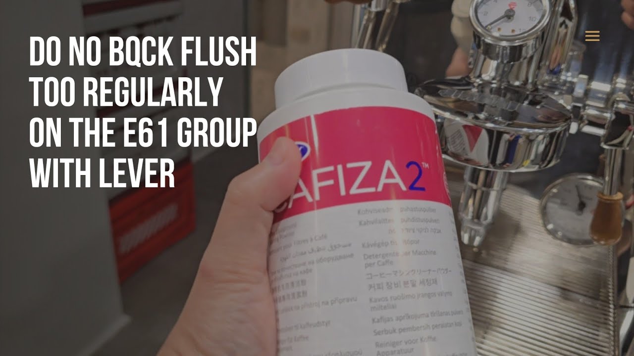 Do Not Back Flush Too Regularly! If you are using E61 group with a lever arm.