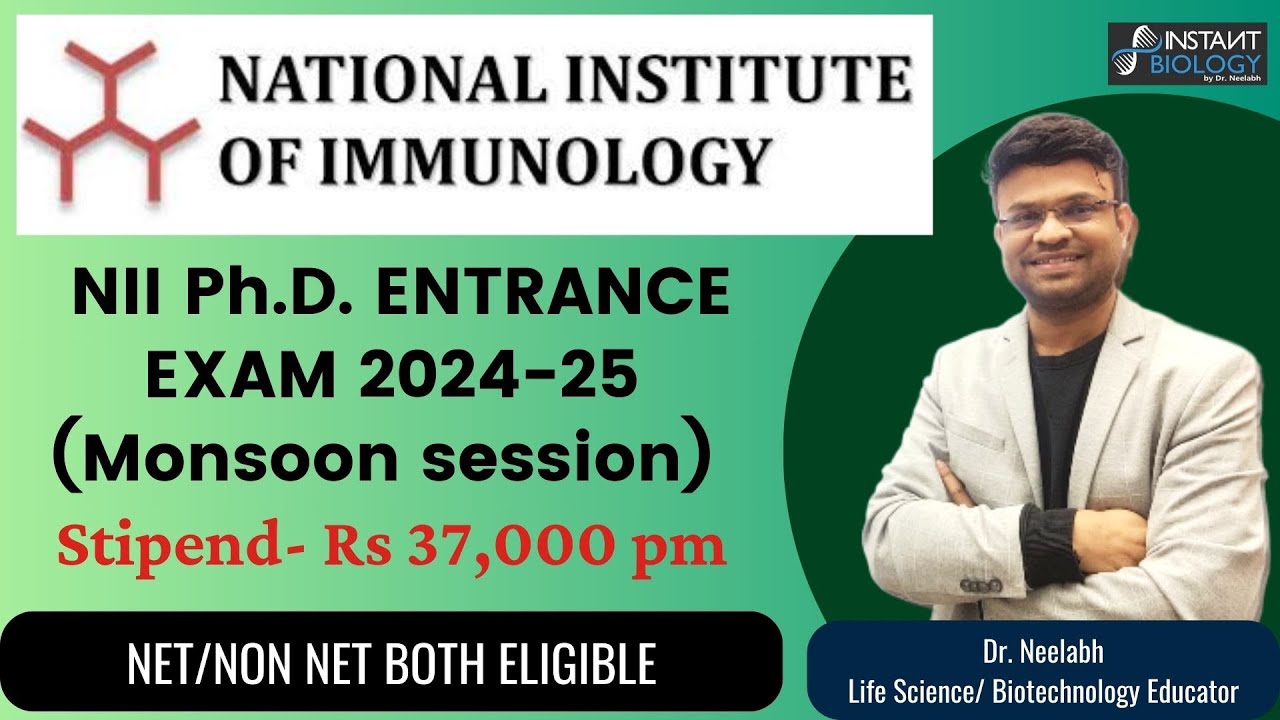 NII Ph.D. ENTRANCE EXAM 2024-25 (Monsoon session) || NET/ NON NET Both Eligible #research #phd