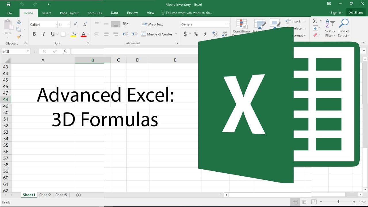 Advanced Excel - 3D Formulas - Advanced Excel Tutorial
