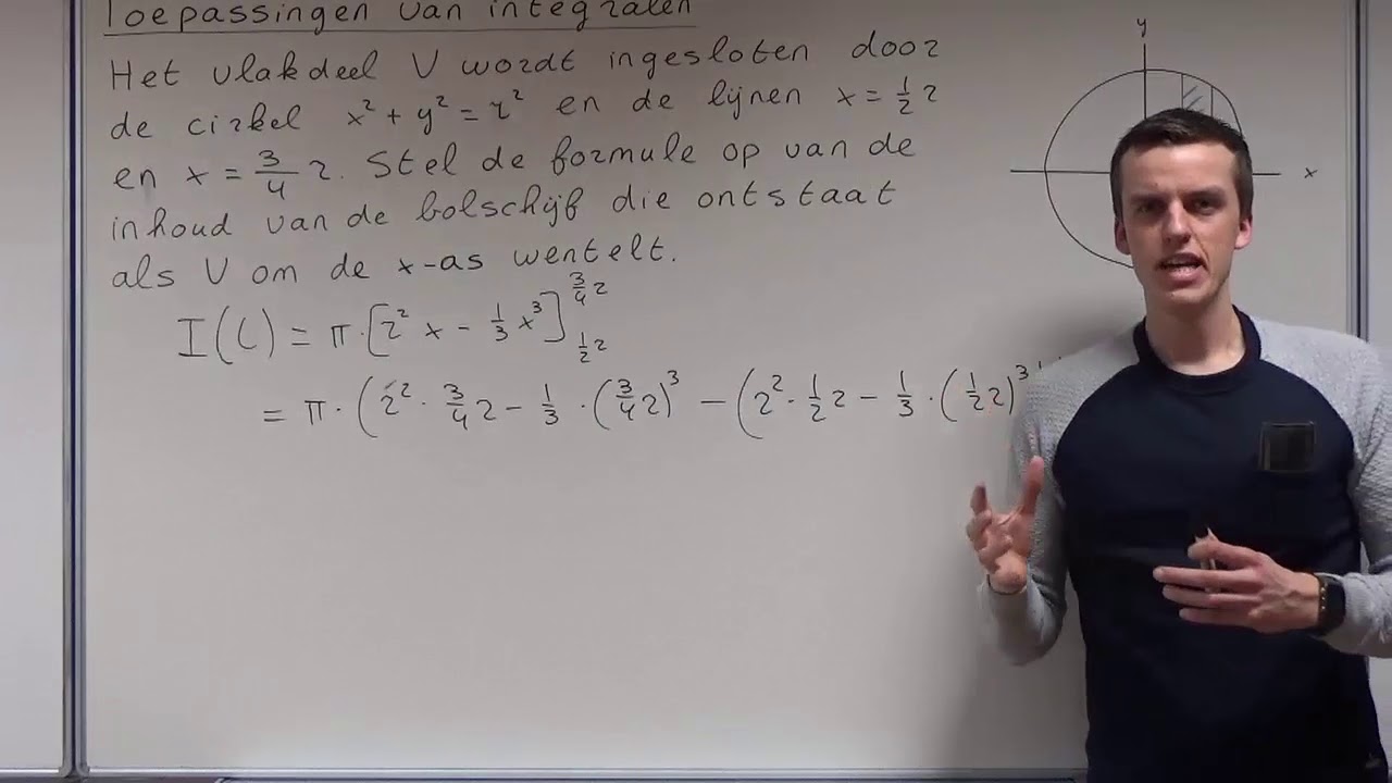 Toepassingen van integralen: bolschijf en kegelsnede (VWO wiskunde B)