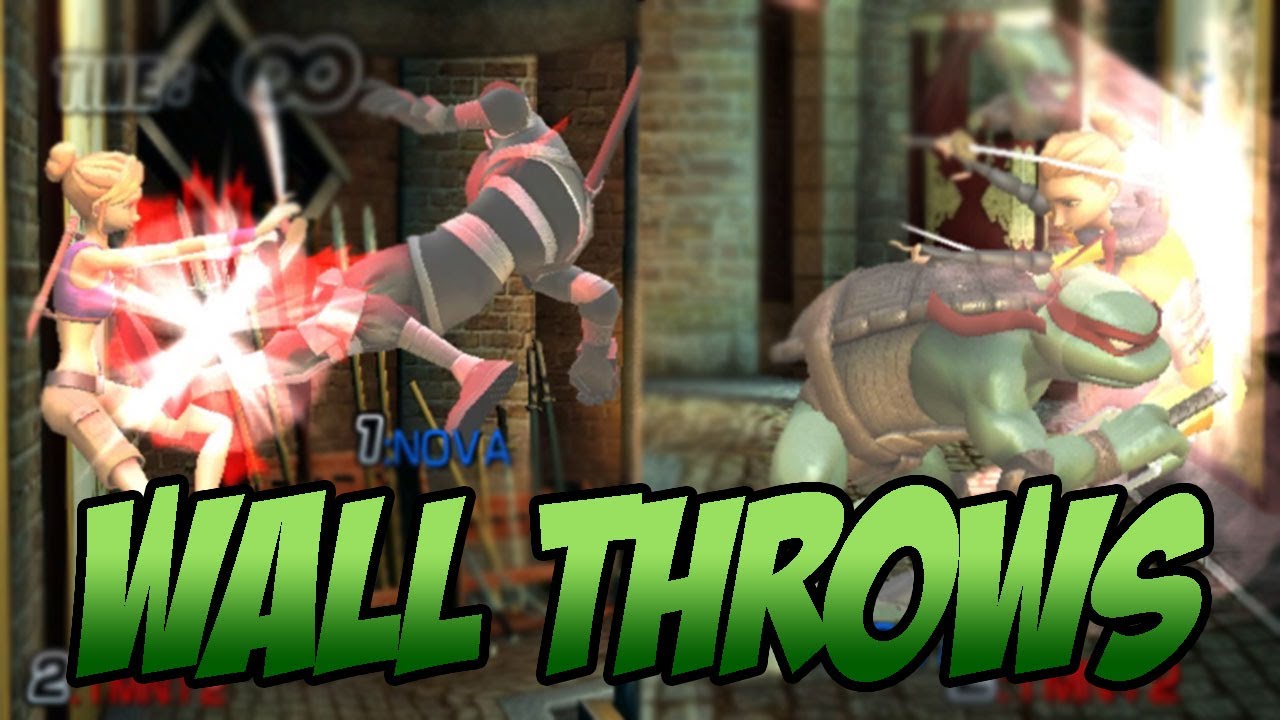 All characters Wall Throws - TMNT Smash-Up (Wii)