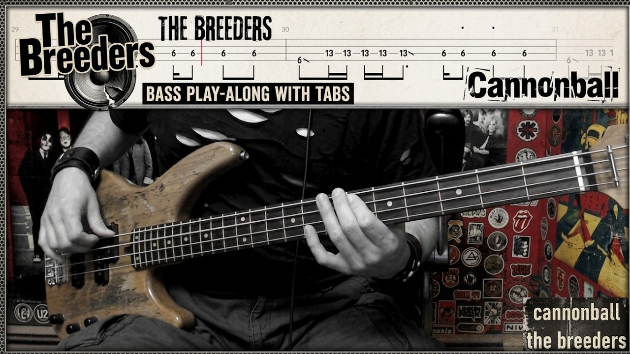 Cannonball by The Breeders - Bass Cover with Tabs Play-Along
