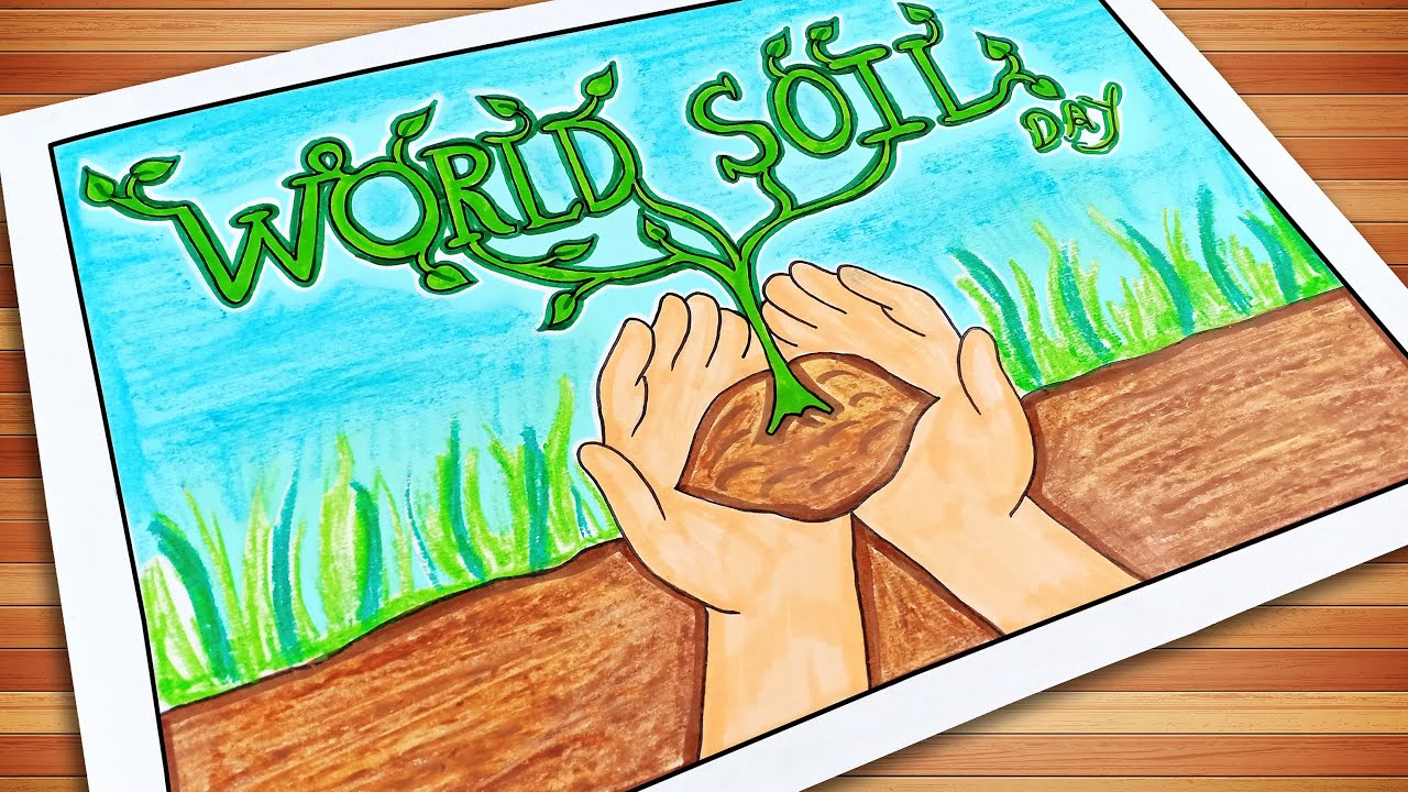 World Soil Day Poster | World Soil Day Easy Drawing | World Soil Day Poster | Save Soil Day Drawing