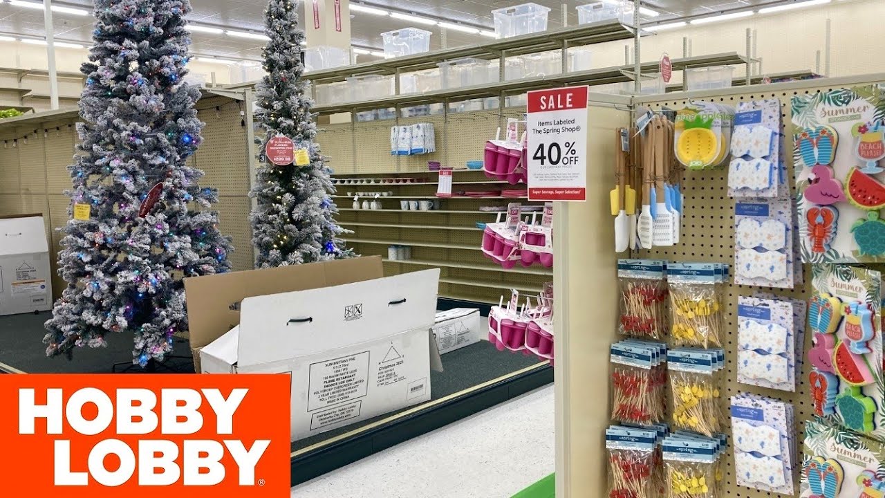 HOBBY LOBBY SHOP WITH ME CHRISTMAS CLEARANCE SPRING DECOR KITCHENWARE SHOPPING STORE WALK THROUGH