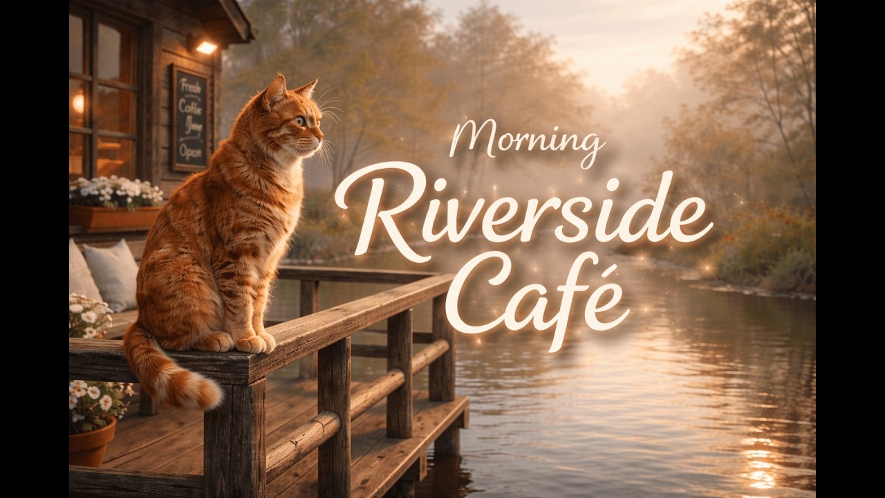 Morning Riverside Café ☕🌫 | 3 Hours Relaxing Water Sounds | Deep Mist Edition
