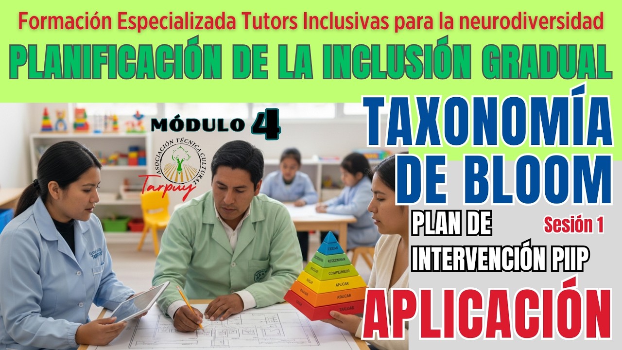 MÓDULO 4 - SESIÓN 1: APLICACIÓN DE LA TAXONOMÍA DE BLOOM EN CASOS - DISEÑO DE INTERVENCIÓN PIIP📋🧠