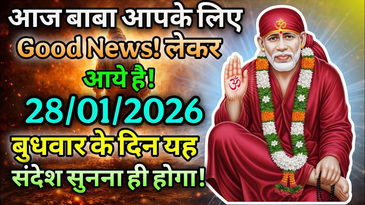 28 जनवरी 2026 || Sai Baba Message 🕉️ || Devine Message|| Universe Message 💯 || @SaiBabaMessgage_09