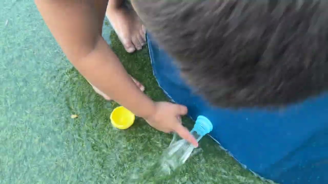 My friends back garden is flooded!!!