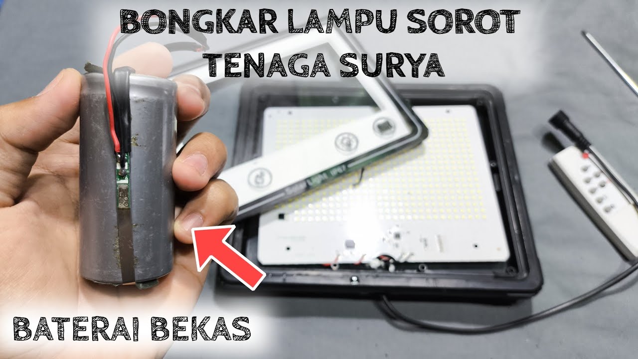 kecewa dikit ga ngaruh | BONGKAR LAMPU SOROT TENAGA SURYA
