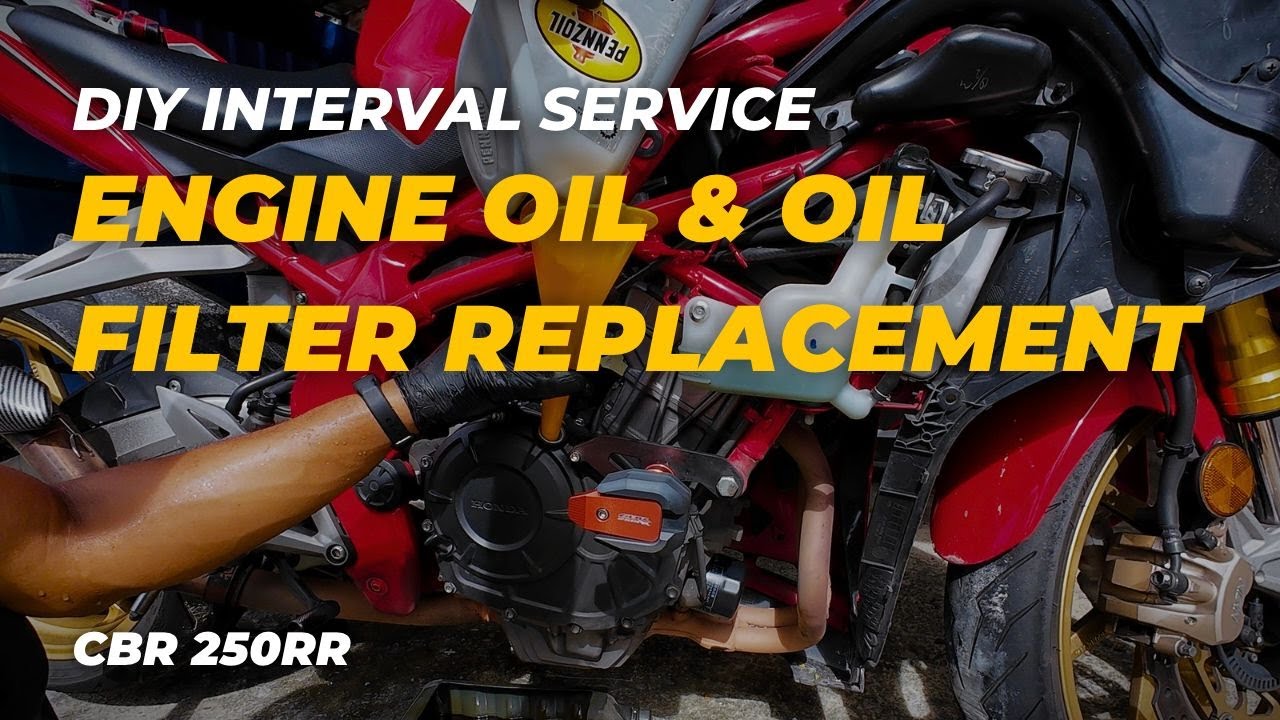 DIY interval service | Tukar minyak engine dan oil filter | CBR250RR