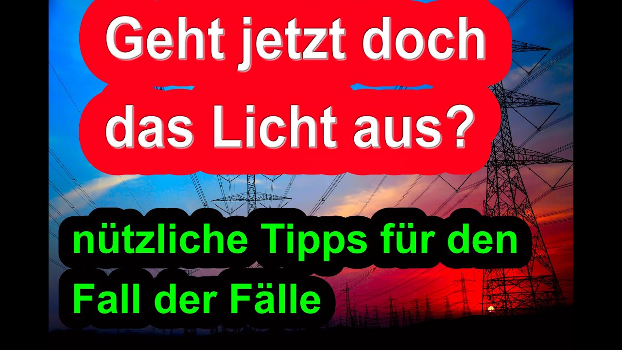Droht uns ein Blackout? Was kann ich vorbeugend tun. Ein Ratgeber für alle.