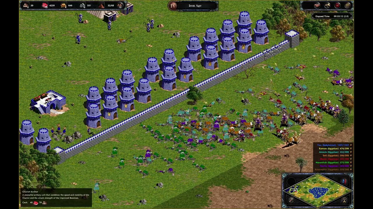 Babylonian vs 7 Hardest Egyptians. Part 1. Age of Empires. Definitive Edition.