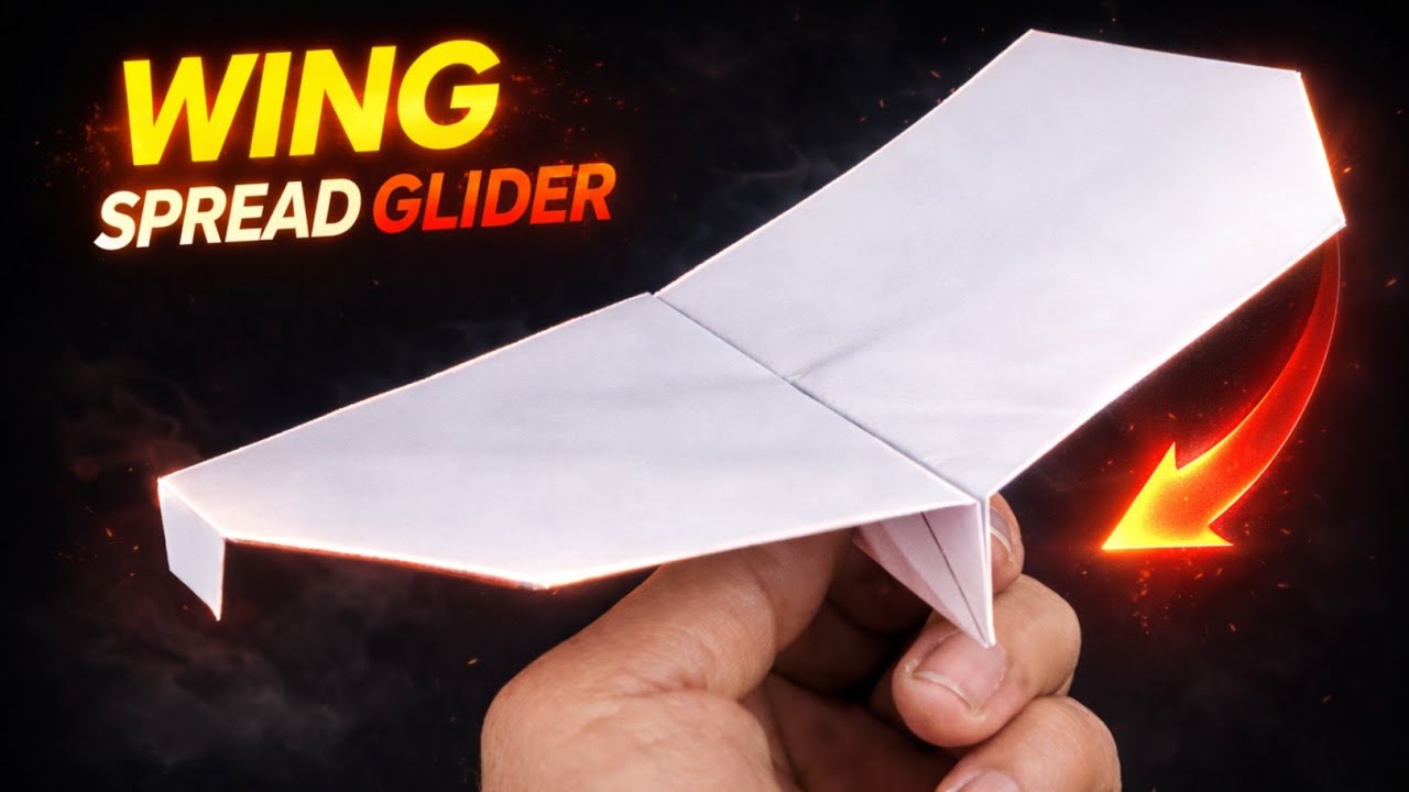 Ultimate Wing Spread Paper Glider ✈️ | Long Distance Flying Paper Plane