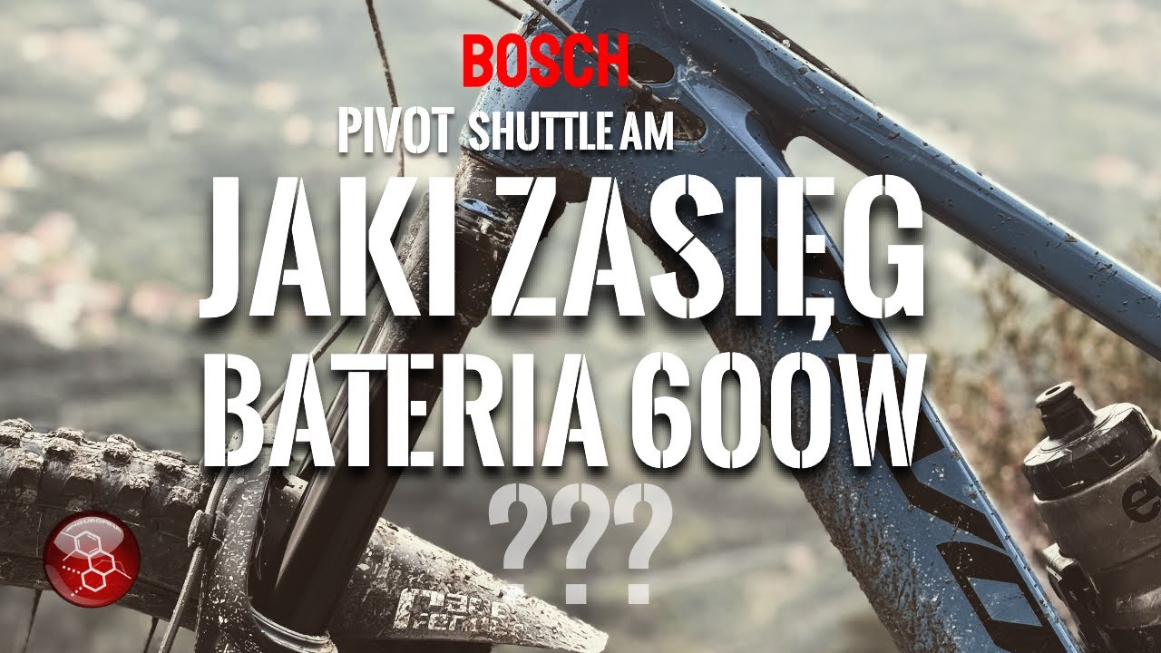 Ebike, zasięg na baterii 600Wh z CX5 z silnikiem BOSCH CX4, PIVOT Shuttle AM