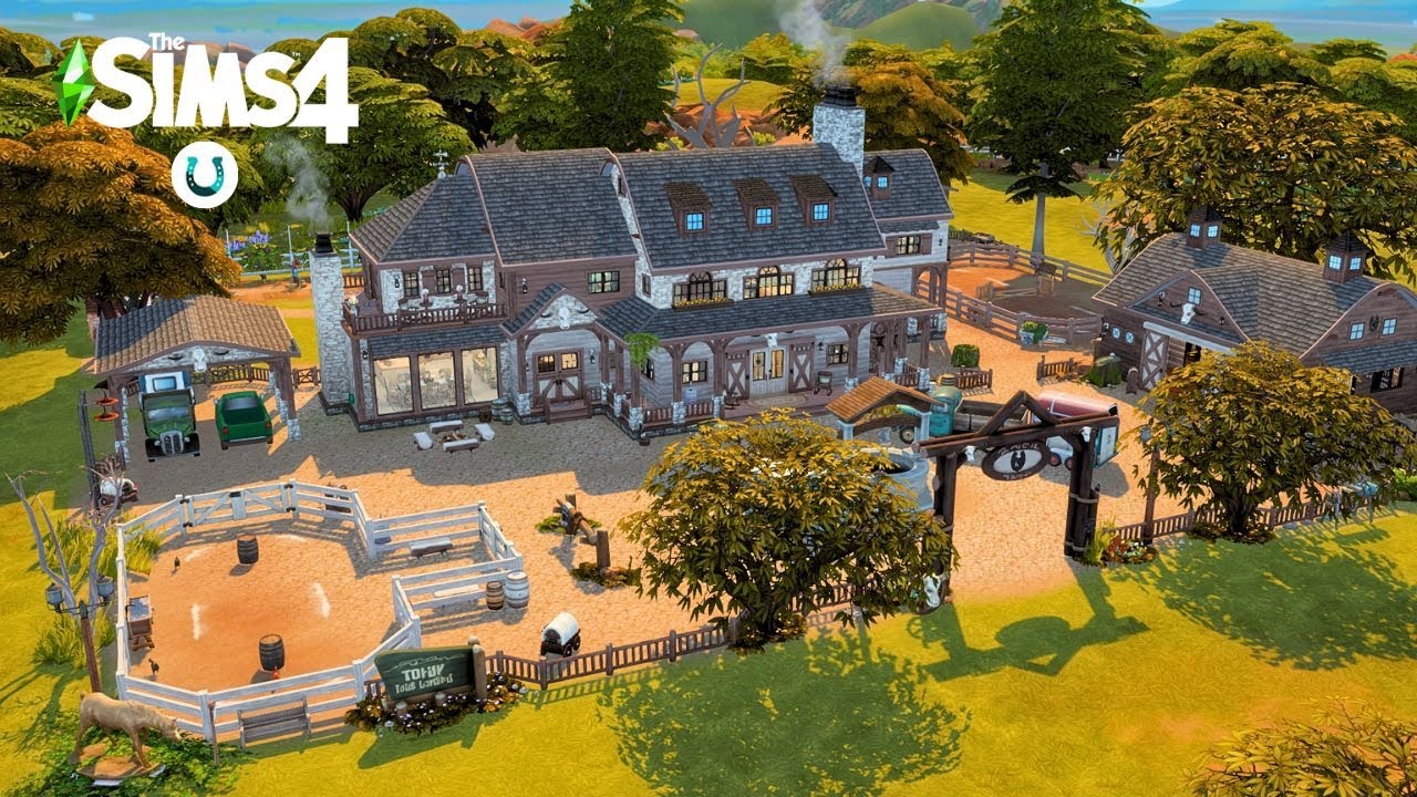 HUGE Family Horse Ranch 🐎 || The Sims 4 Speed Build || NO CC