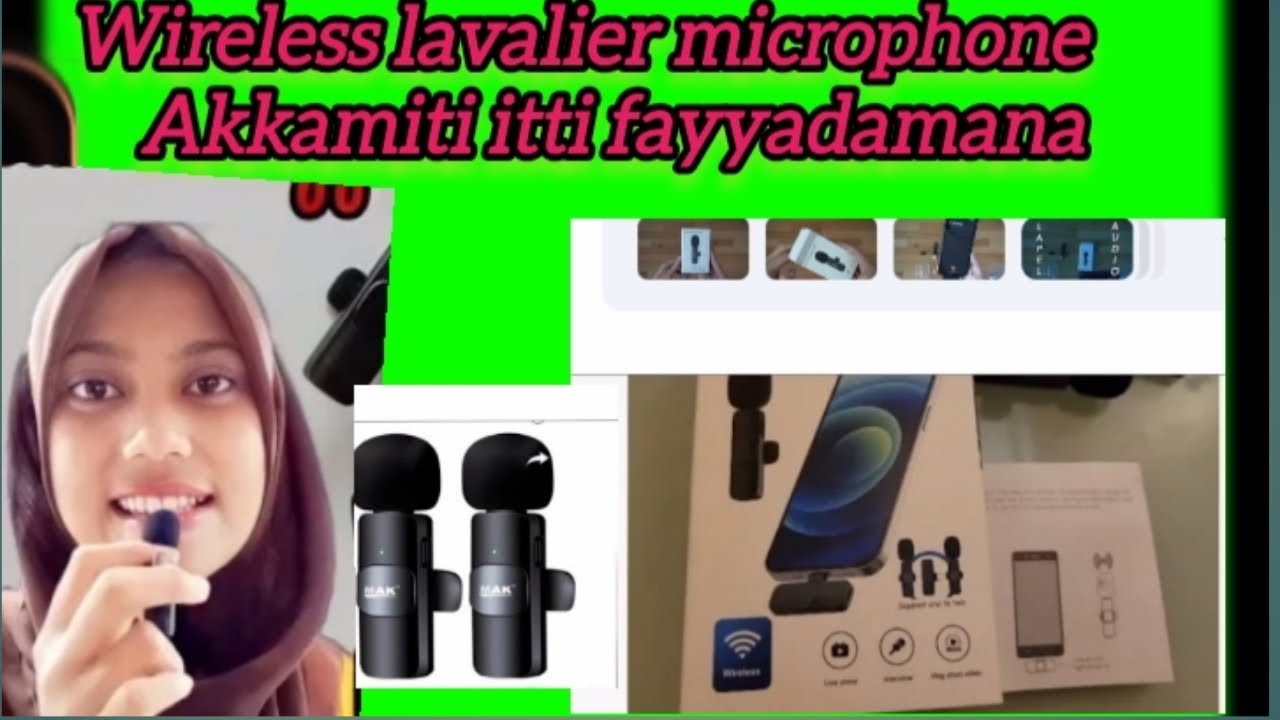 Wireless lavalier microphone akkamiti itti fayyadamaan