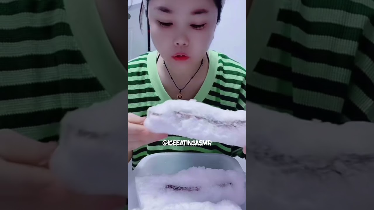 [ASMR] FREEZER FROST 🤍 & POWDERY DRY ICE EATING 🤍❄️🤤