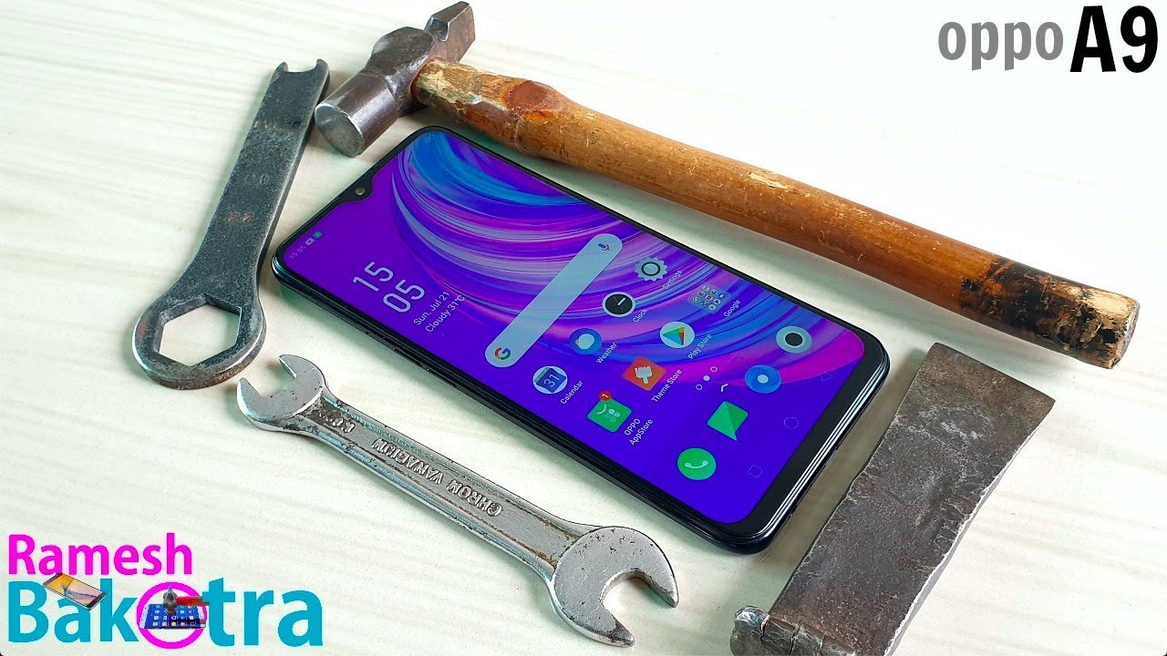 Oppo A9 Screen Glass Scratch Test