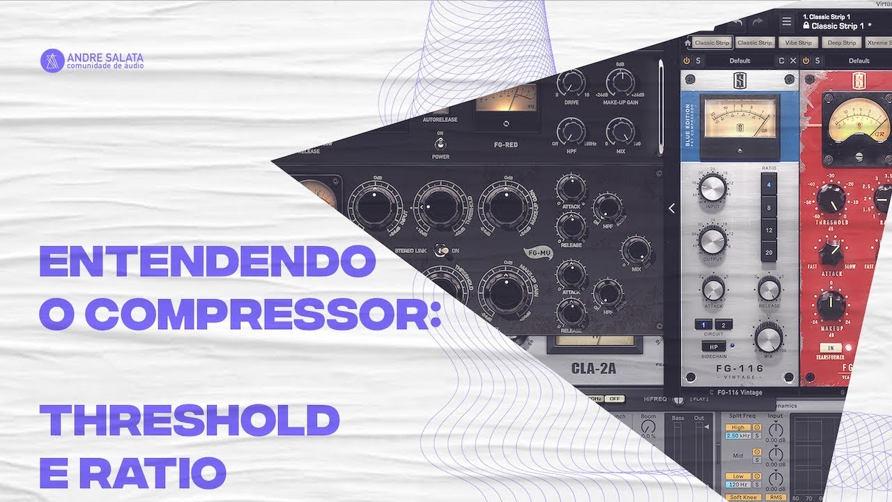 Compressores de áudio: threshold e ratio