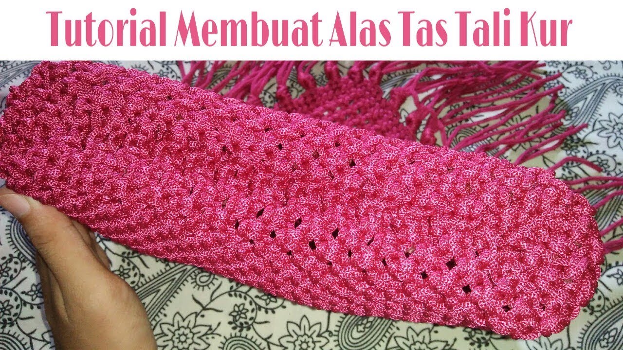 DIY Macrame Bag || TUTORIAL MEMBUAT BAGIAN BAWAH (ALAS) TAS TALI KUR
