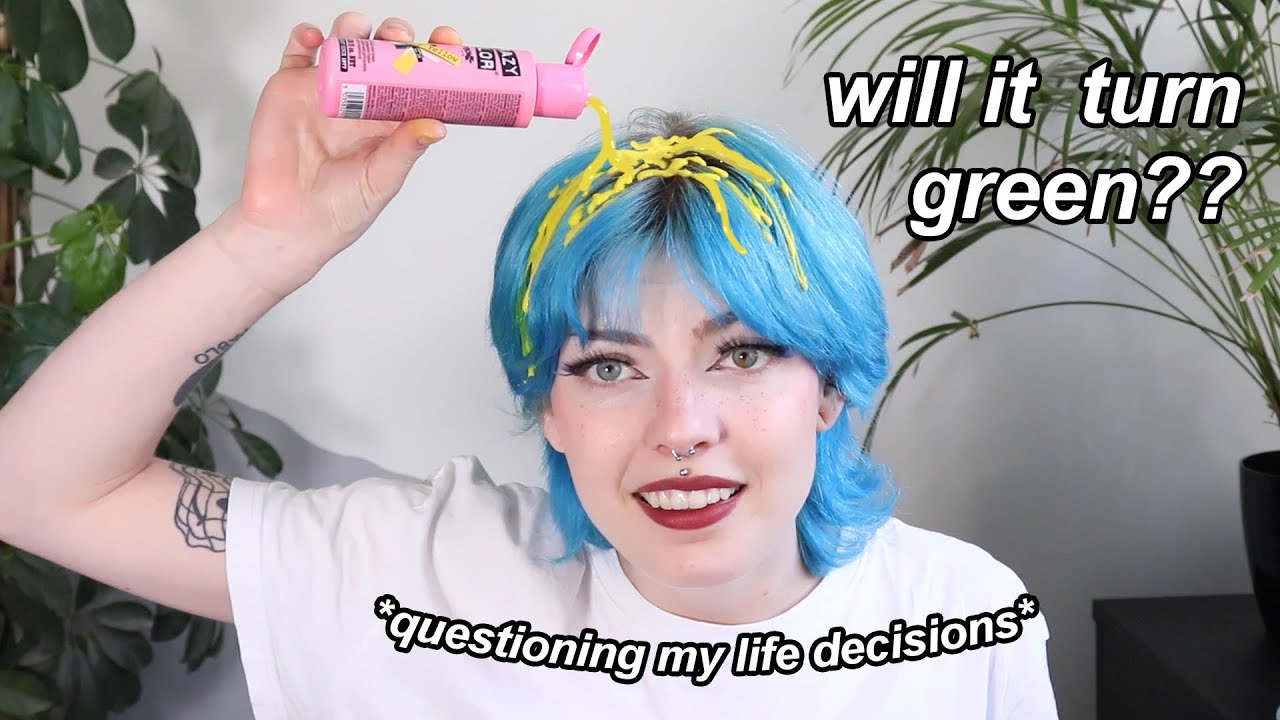 can i get GREEN hair by dyeing it YELLOW?? *an experiment*