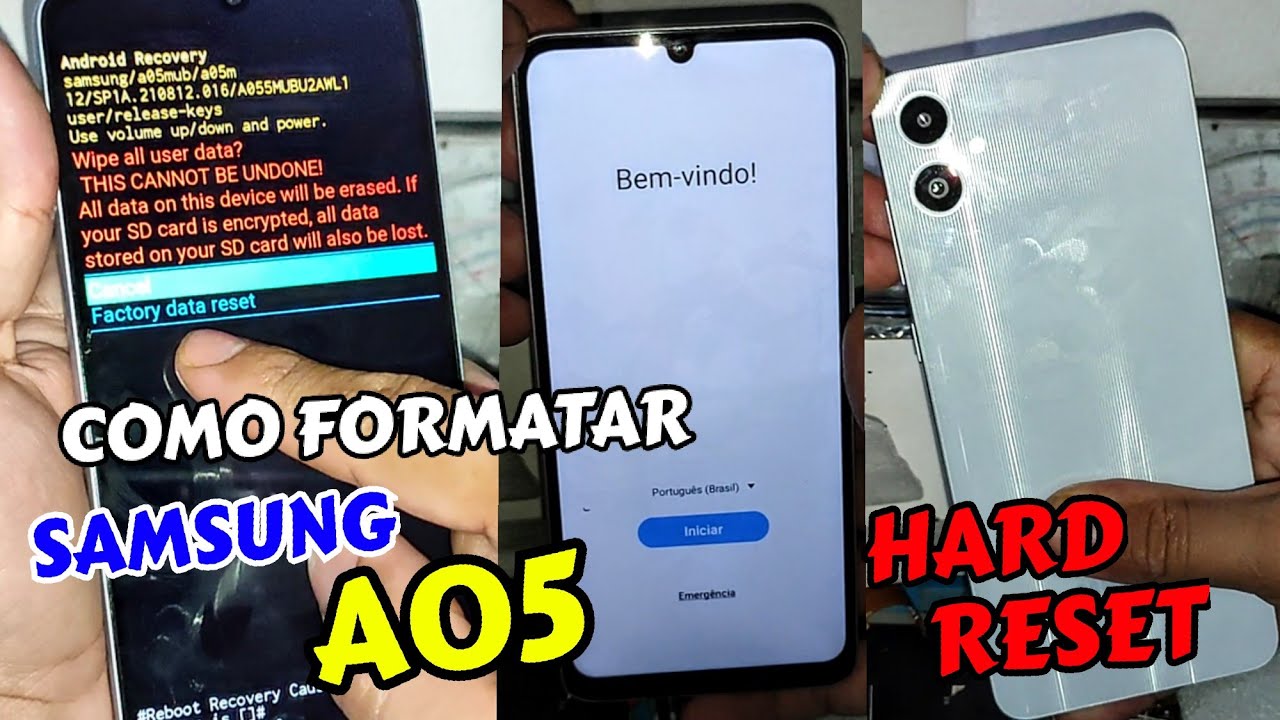 HARD RESET SAMSUNG GALAXY A05, COMO FORMATAR O SEU CELULAR PELOS BOTÕES