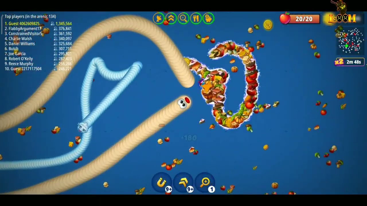 worms zone io mobile gameplay || Snake Game Play 2023