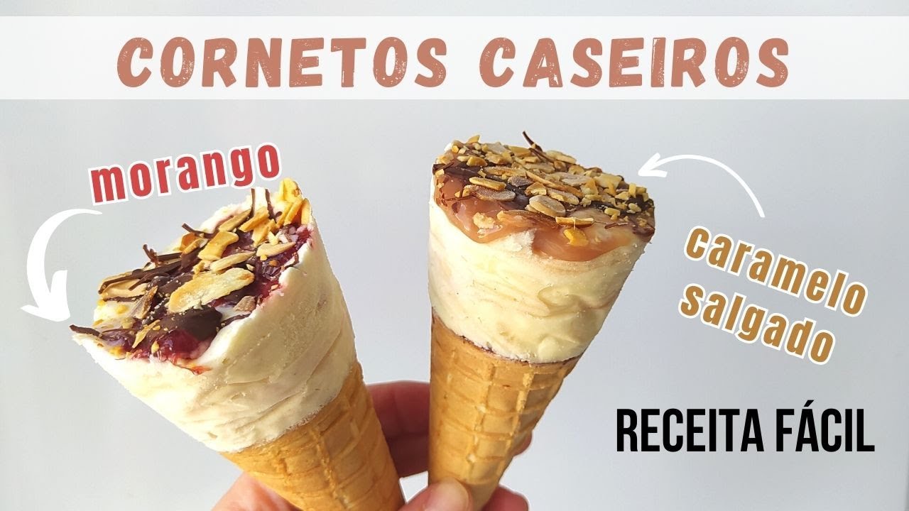CORNETOS CASEIROS | MORANGO E CARAMELO SALGADO | RECEITA FÁCIL | VIDA CALMA E ORGANIZADA