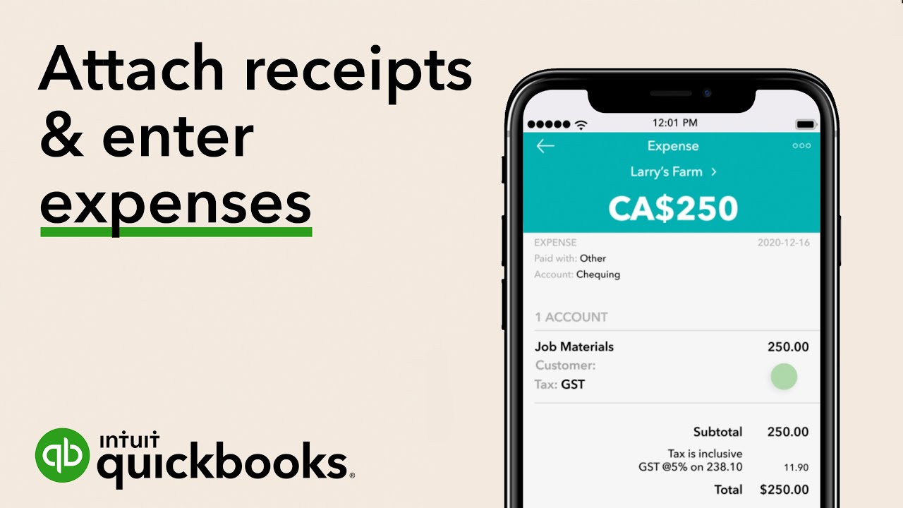 How to attach receipts and enter expenses using the QBO Mobile App