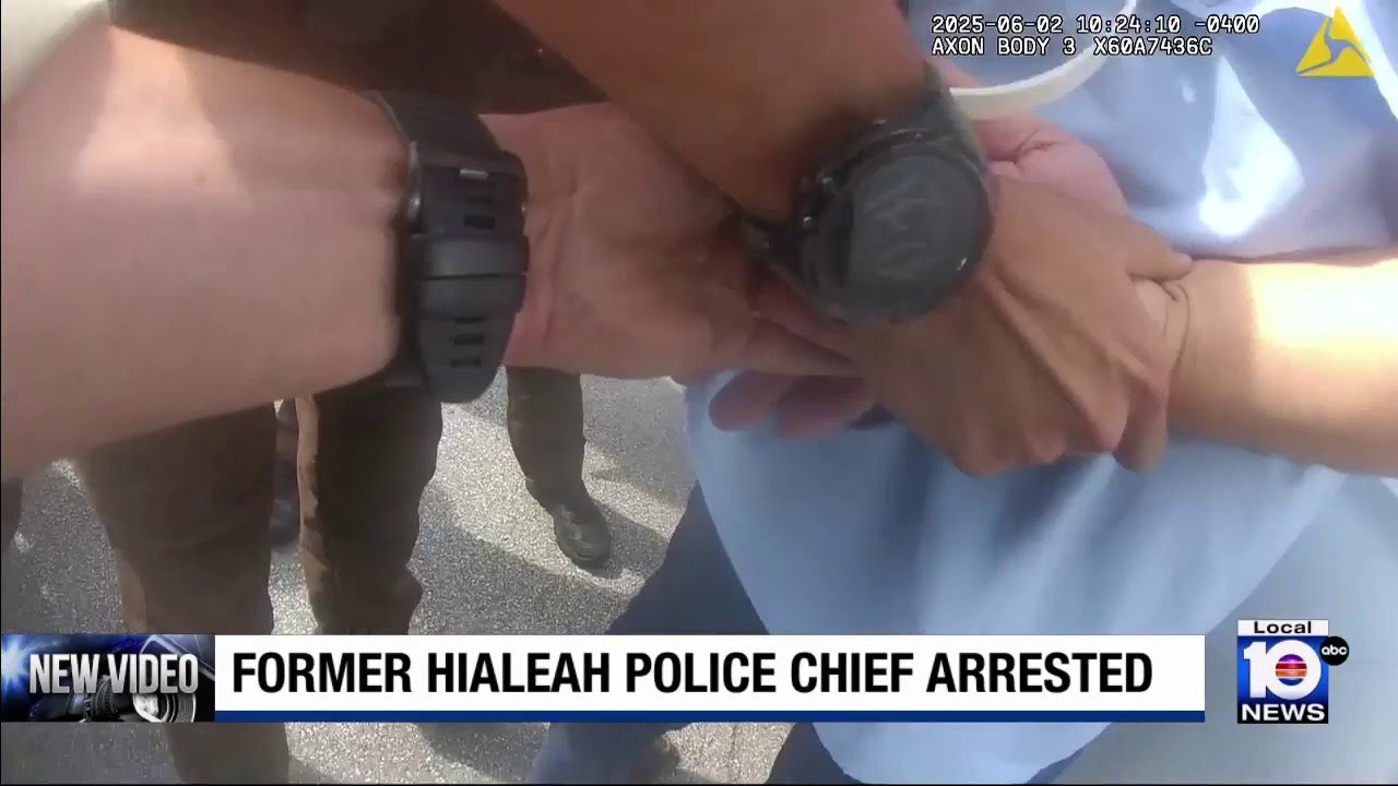 Video shows arrest of former Hialeah police chief on troubling charges