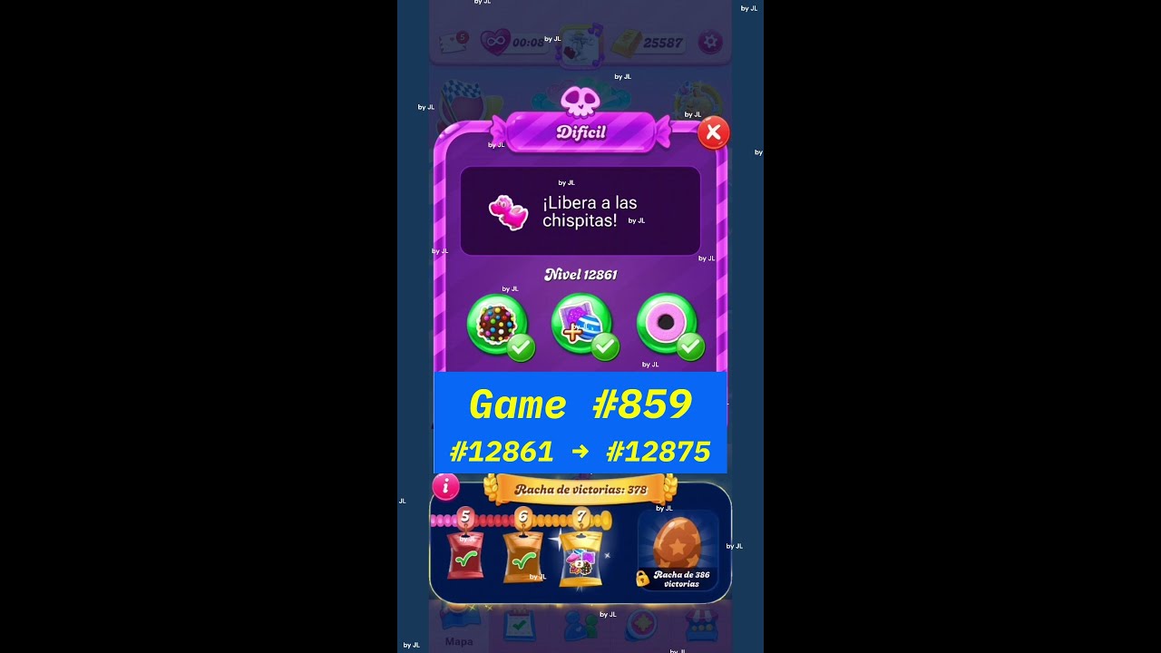 Game #859 - Levels #12861 ➡️ #12875 - Full Game Android -📱- Candy Crush Saga 2026