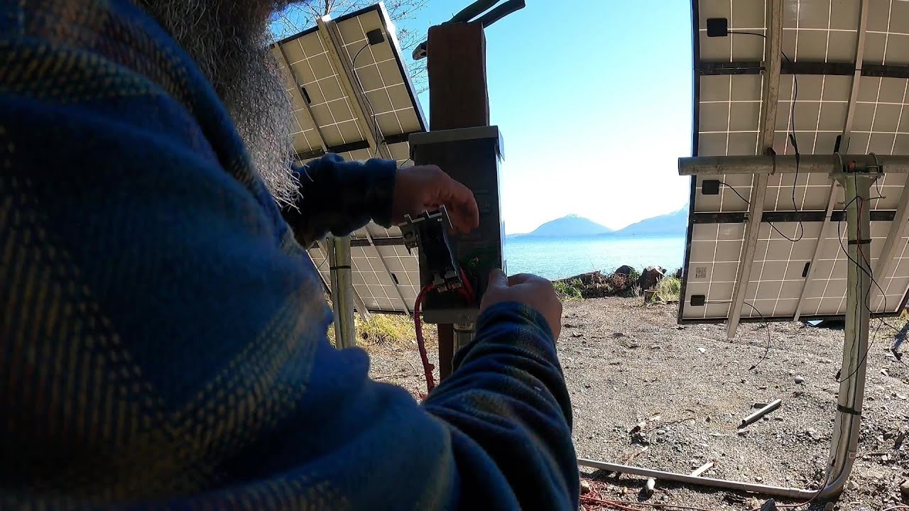 Alaska off grid island, Solar panels are finished