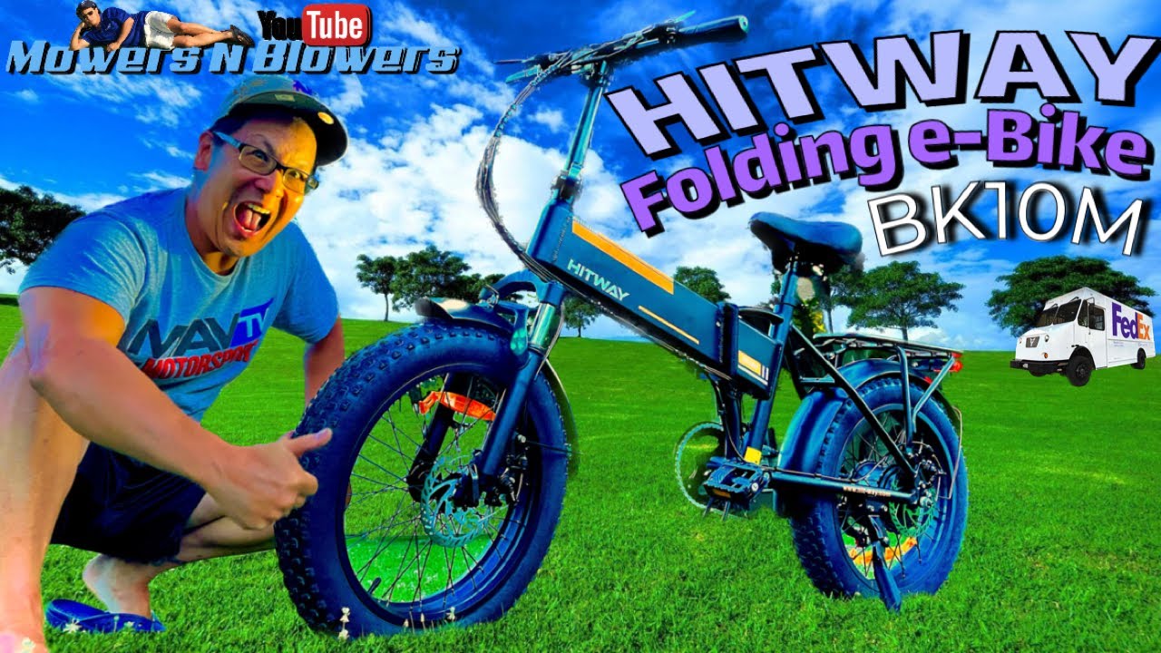HITWAY BK10M Folding Electric Bike 20x4”Fat Tires 750W Hub Motor 48V 12Ah Removable Battery 7 Speed