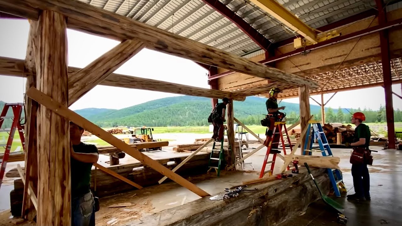 Handcrafting Log Pavilion 10’x20’ At Meadowlark Log Homes