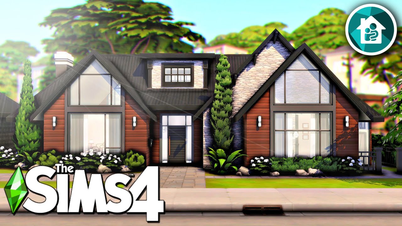 One Storey Modern Family Home 🖤 || The Sims 4 Growing Together: Speed Build