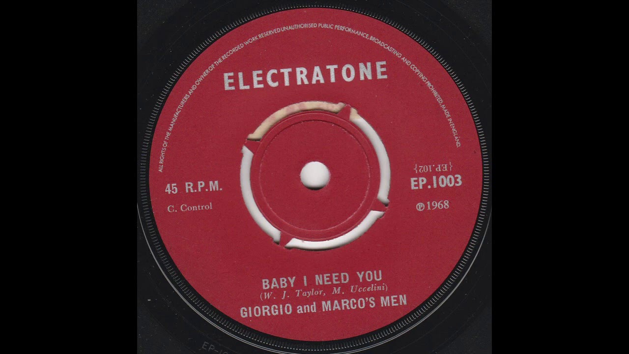Giorgio and Marco's Men - Baby I need you