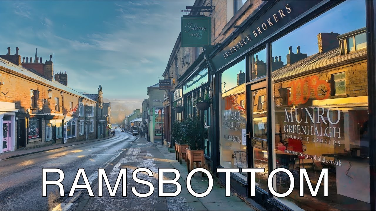 🏴󠁧󠁢󠁥󠁮󠁧󠁿 Early Morning Walk Through a Pretty English Town. Snowy English Countryside Walk 4KHDR 60fps