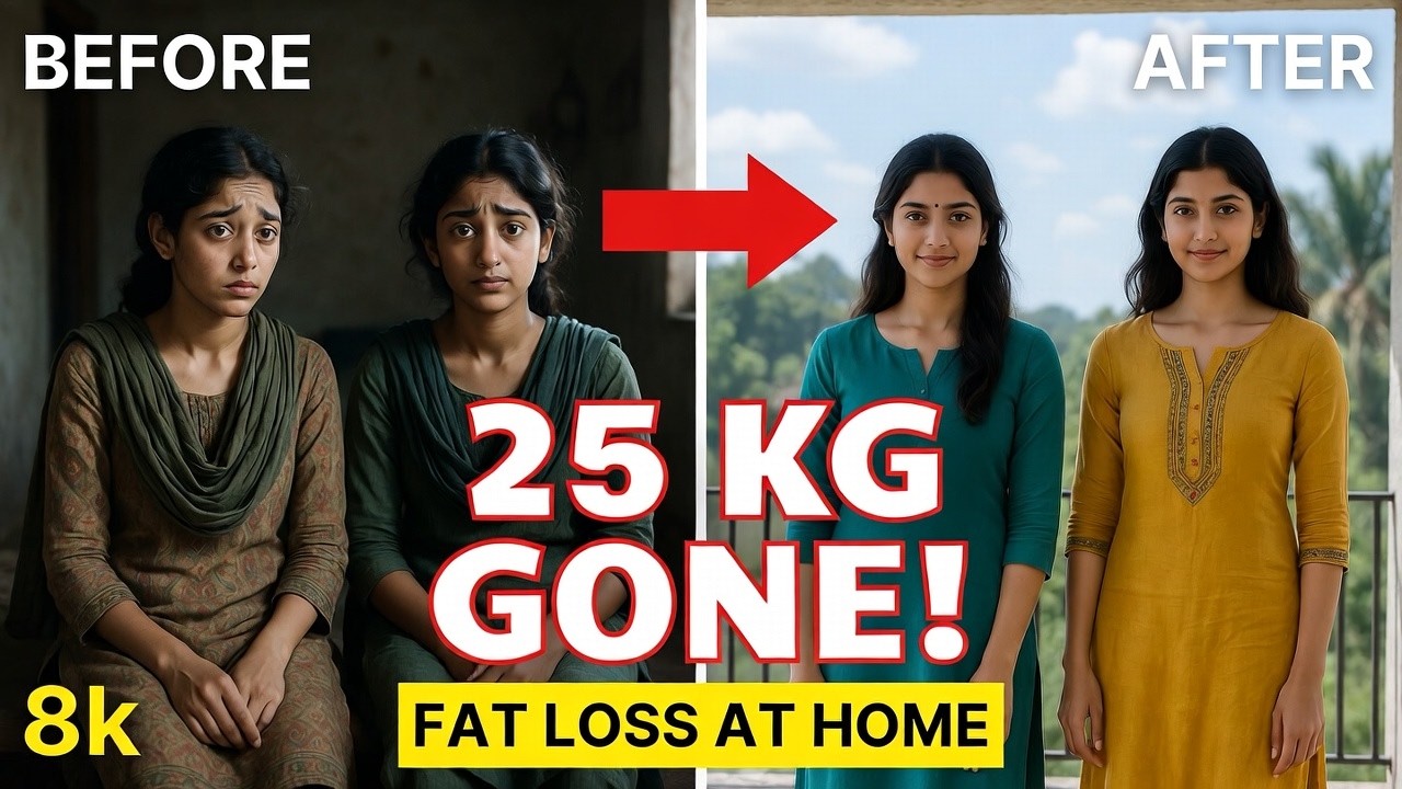 25kg Weight Loss Journey | Full  Diet Plan & Home Workout (FREE)