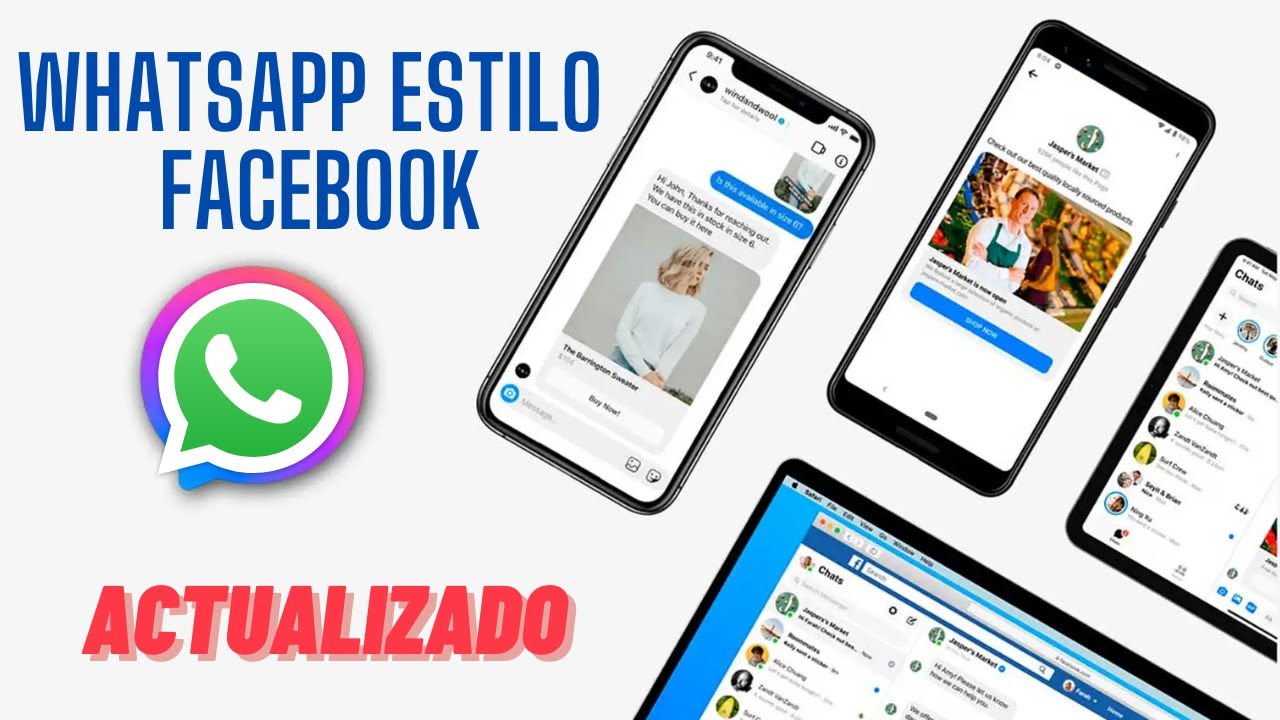NUEVO WhatsApp estilo Facebook 2022 ✅ Personalizar WHATSAPP al estilo FACEBOOK