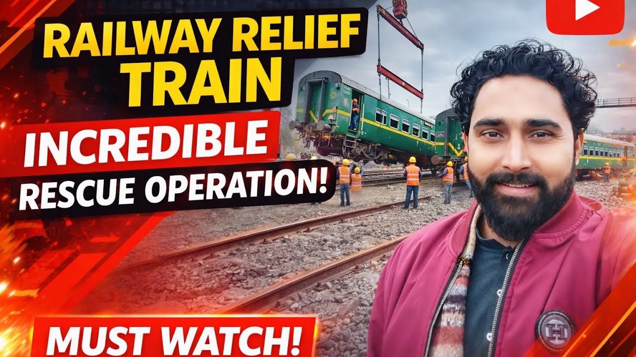 Inside Railway Team Work Live Action Night Operation Emergency Relief Train Video Vlog Mission 