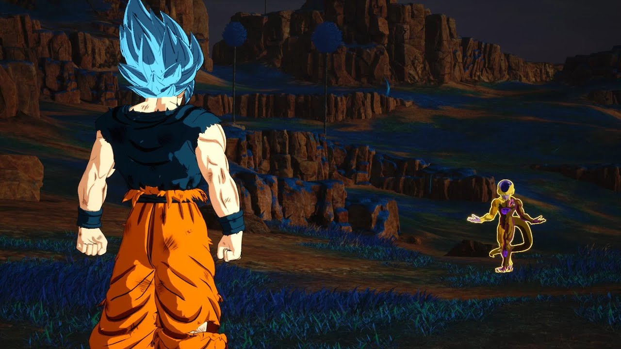 Goku Blue Movie Accurate Vs Golden Frieza! Dragon Ball Sparking Zero