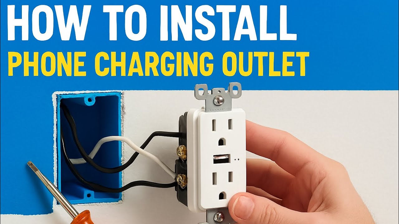 How to install an outlet that has a built in phone charger. USB-C phone charger outlet install. 