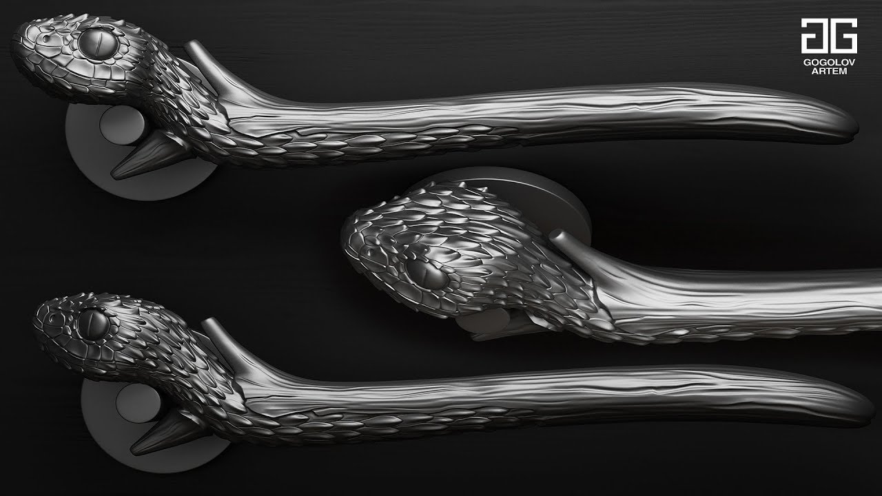 №54. Modeling the door handles 