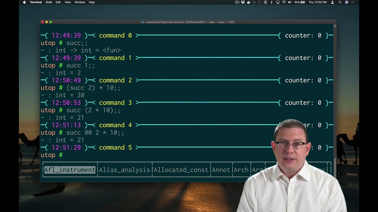 Операторы приложений | Программирование на OCaml | Глава 2 Видео 17